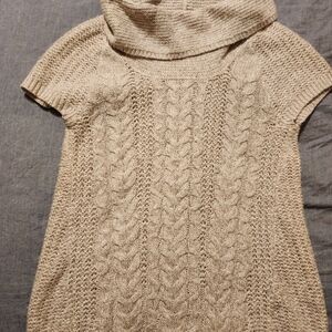B - Worthington Petite Loose Knit Ivory Tan Sweater PM